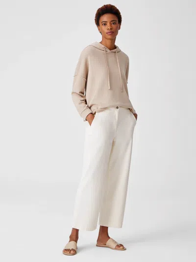 Eileen Fisher Undyed Organic Cotton Stretch Wide-leg Jean In Neutral