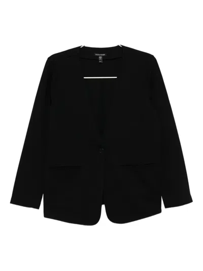 Eileen Fisher V-neck Blazer In Black