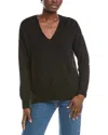 Eileen Fisher V Neck Box Top In Black