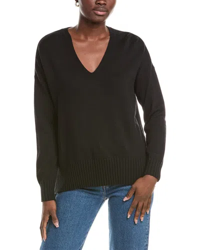 Eileen Fisher V Neck Box Top In Black