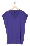 Eileen Fisher V-neck Boxy Top In Athena