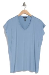 Eileen Fisher V-neck Boxy Top In Haze
