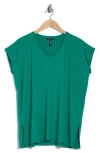 Eileen Fisher V-neck Boxy Top In Jadeite