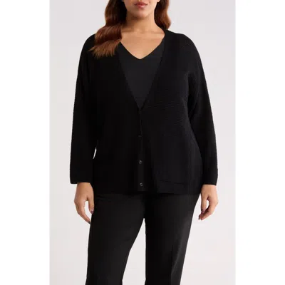 Eileen Fisher V-neck Cardigan In Black
