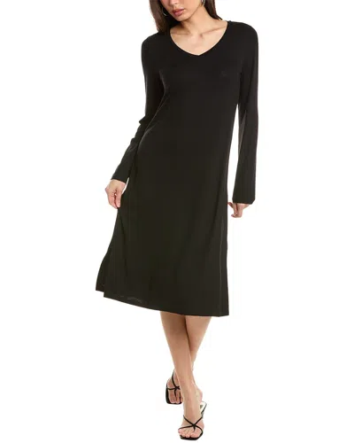 Eileen Fisher V-neck Dress In Black
