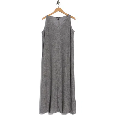 Eileen Fisher V-neck Dress In Gray