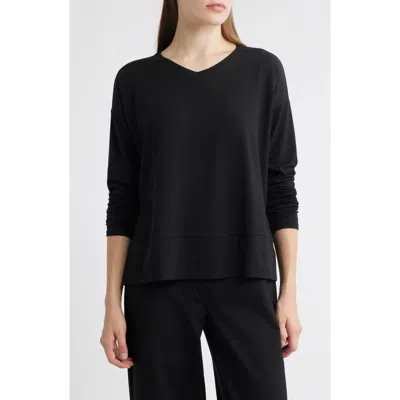 Eileen Fisher V-neck Long Sleeve Box T-shirt