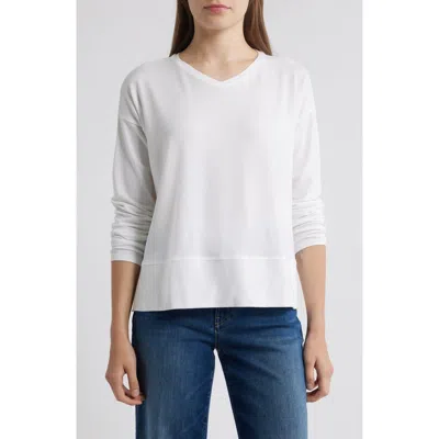 Eileen Fisher V-neck Long Sleeve Box T-shirt