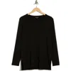 Eileen Fisher V-neck Long Sleeve Tunic In Black