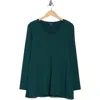 Eileen Fisher V-neck Long Sleeve Tunic In Green