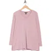 Eileen Fisher V-neck Long Sleeve Tunic In Pink