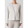Eileen Fisher Organic Cotton Ottoman Jacket In Chalk In Chalk