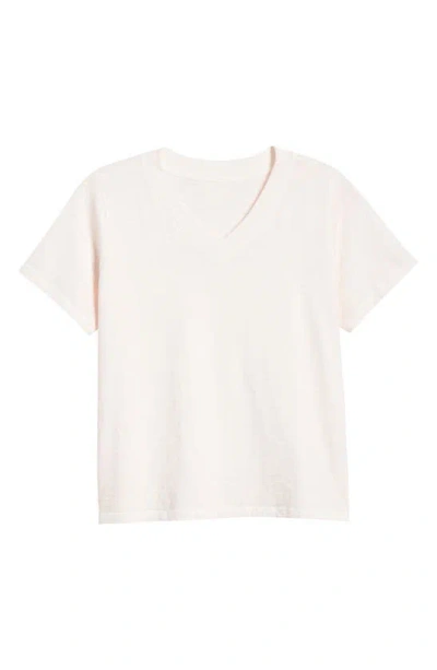 Eileen Fisher V-neck Organic Cotton T-shirt In Crystal Pink
