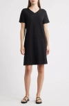 Eileen Fisher V-neck Organic Cotton T-shirt Dress