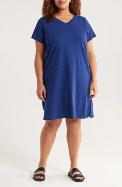 Eileen Fisher V-neck Organic Cotton T-shirt Dress