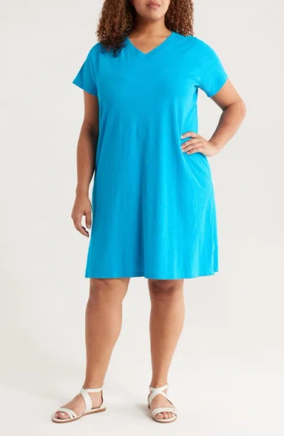 Eileen Fisher V-neck Organic Cotton T-shirt Dress
