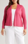 Eileen Fisher V-neck Organic Linen & Cotton Cardigan In Geranium