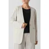 Eileen Fisher V-neck Ponte Longline Jacket In Gray