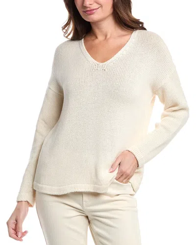 Eileen Fisher V-neck Pullover In White