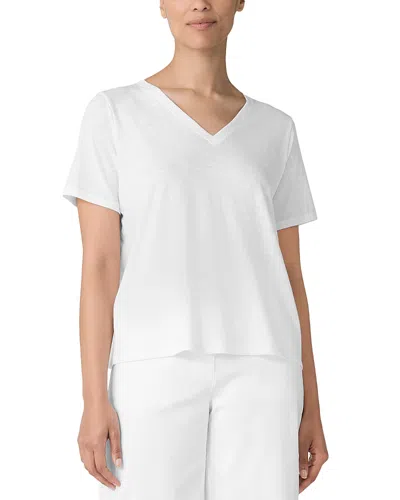 EILEEN FISHER V NECK SHORT SLEEVE TEE