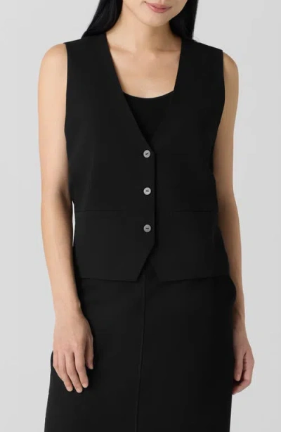 EILEEN FISHER EILEEN FISHER V-NECK SILK VEST