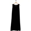 Eileen Fisher V-neck Sleeveless Velvet Dress In Black
