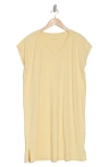 EILEEN FISHER EILEEN FISHER V-NECK STRETCH COTTON DRESS