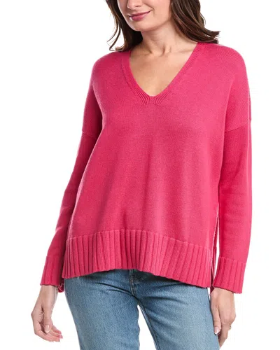Eileen Fisher V-neck Sweater In Pink