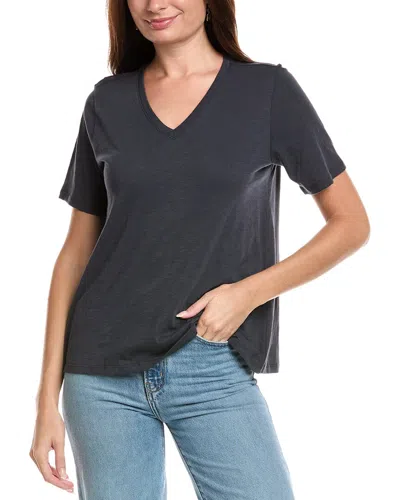 Eileen Fisher V-neck T-shirt In Black