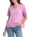 Eileen Fisher Easy V-neck Organic Cotton T-shirt In Purple