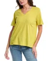 Eileen Fisher V-neck T-shirt In Yellow