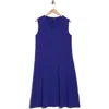 Eileen Fisher V-neck Tank Dress In Blue