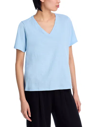 Eileen Fisher V Neck Tee In Skylt
