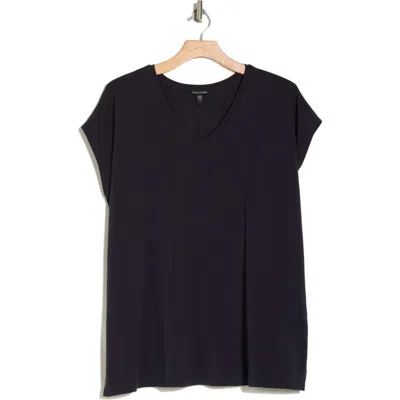 Eileen Fisher V-neck Tencel® Lyocell T-shirt In Nocturne