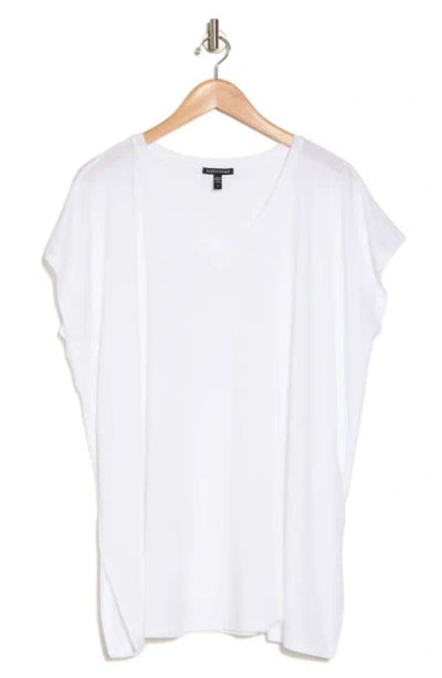 Eileen Fisher V-neck Tencel® Lyocell T-shirt In White