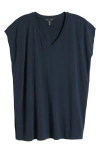 Eileen Fisher V-neck Tencel® Lyocell T-shirt<br> In Deep Adriatic