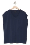 Eileen Fisher V-neck Tencel® Lyocell T-shirt<br> In Ocean