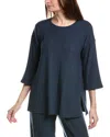 EILEEN FISHER VARIEGATED RIB TOP
