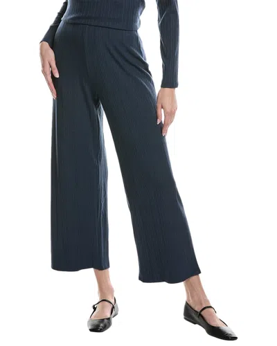 Eileen Fisher Variegated Rib Wide Pant In Blue