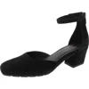 Eileen Fisher Veery Womens Suede Square Toe Block Heels In Black