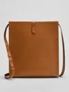 Eileen Fisher Vegetable Tanned Italian Leather Crossbody Bag In Brown
