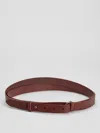 Eileen Fisher Vegetable Tanned Italian Leather Wrap Belt In Brown