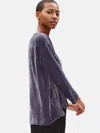 Eileen Fisher Velvet Bracelet Sleeve Box-top In Gray