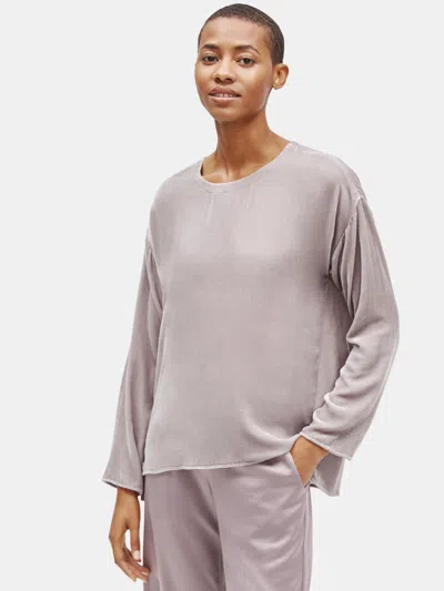 Eileen Fisher Velvet Bracelet Sleeve Box-top In Purple