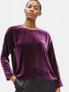 Eileen Fisher Velvet Bracelet Sleeve Box-top In Purple