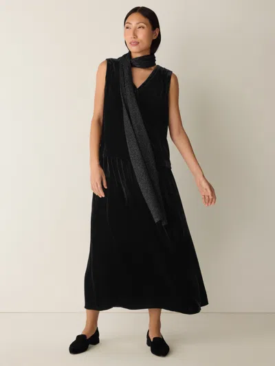Eileen Fisher Velvet Flared Skirt In Atlantis
