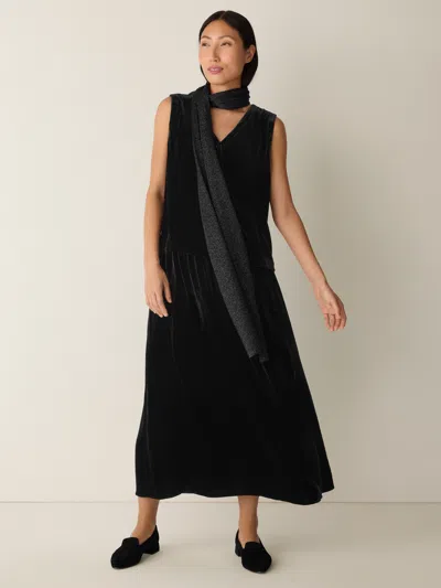 Eileen Fisher Velvet Flared Skirt In Black