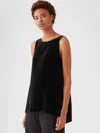 Eileen Fisher Velvet Long Shell In Black