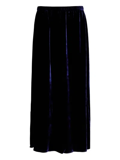 Eileen Fisher Velvet Maxi Skirt In Blue