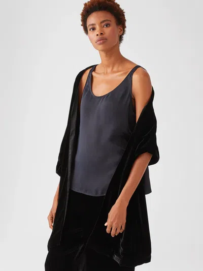 Eileen Fisher Velvet Scarf In Black